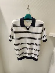 (新品) LACOSTE ラコステ メンズ ストライプ 半袖 セーター ポロシャツ (カラーTシャツ)のサムネイル