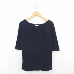アナトリエ ANATELIER ワンピース チュニック プルオーバー リボン ラグランスリーブ 七分袖 38 紺 ネイビー /TT35のサムネイル