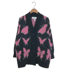 MSGM エムエスジーエム カーディガン サイズ:XS バタフライ/モヘヤ/Vネック    ブラック/ピンク レディース / 240001213311のサムネイル