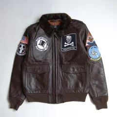 【美品】HOUSTON【G-1 レザー フライトジャケット】L ブラウン ヒューストン 26070454のサムネイル
