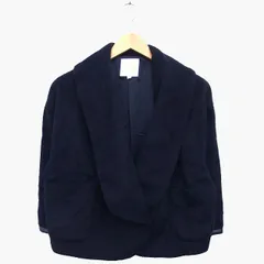 ローズブリット rosebullet ビッグカラー ジャケット 起毛 切替 合成皮革 シンプル ウール混 アルパカ混 2 ブラック 黒 /HT1のサムネイル
