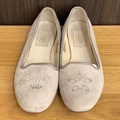 UGG アグ SEA GLISTEN スリッポン スエード ラインストーン US6.0 23cm グレージュ 1008431 レディース 中古のサムネイル