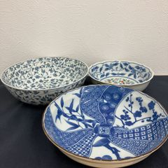 作家もの 吉田崇昭 横田翔太郎 染付 呉須 菱形皿 高台小鉢 深皿 新品未