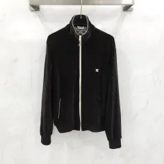 S / セリーヌ トリオンフ ツアーベルベット ジャージ トラック ジップアップ ジャケット 2Y597811Pのサムネイル