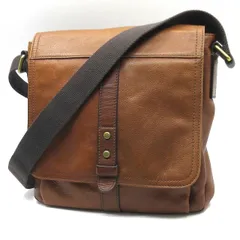 フォッシル FOSSIL レザー フラップ クロスボディ ショルダーバッグ ブラウンのサムネイル