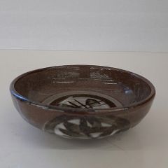 【アウトレット】丸紋錆絵 4寸鉄鉢 幅123×奥行123×高さ38 【送料別途見積】【未使用品】【業務用】【燕三条直送 アウトレット館在庫】