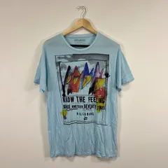 ビラボン　BILLABONG Tシャツ　半袖　ブルー　プリント　X Lサイズのサムネイル