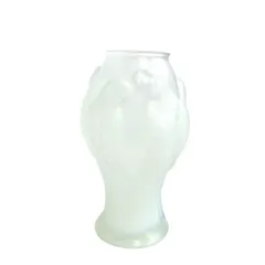 LALIQUE ラリック フラワーベース/バードレリーフ  オパルセントガラス/高さ約25cm    ホワイト  / 240001199948のサムネイル