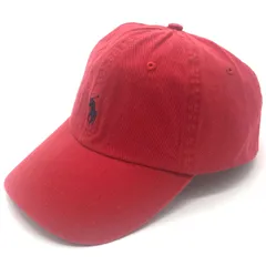 Ralph Lauren ラルフローレン 男女兼用 ビンテージ ワンポイントポニー エンブロイド キャップ 帽子 フリーサイズ Red/Blackのサムネイル