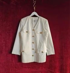 Valentino レトロ ゴールデン ボタン Vネック ジャケット 42 sizeのサムネイル