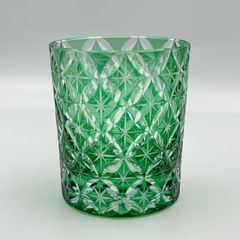 江戸切子 グラス グリーン 伝統工芸品 根本硝子 ロックグラス - メルカリ