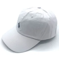 Ralph Lauren ラルフローレン 男女兼用 ビンテージ ワンポイントポニー エンブロイド キャップ 帽子 フリーサイズ White/Blackのサムネイル