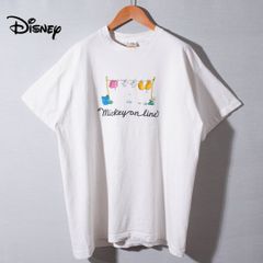 1990'sディズニー総柄ヴィンテージTシャツ Disney アメリカ製XL 90s USA製 ディズニー Disney Tシャツ XL ホワイト 刺繍 ユニセックス