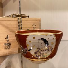 竹中洸祥？ 京焼 抹茶碗 達磨が支え合っている絵 - メルカリ