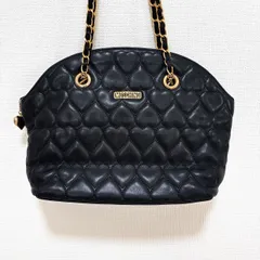 MOSCHINO モスキーノ チェーンバッグ ハート キルティング フェイクレザー 黒 金 ブラック ゴールド Y2K ダークコア ダークグランジ 韓国系 平成ギャルのサムネイル