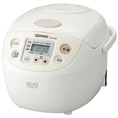 【動作確認済】【中古】日焼けあり・本体のみ 象印 マイコン式 炊飯ジャー BEAT 3合炊き NS-UA05-WA ホワイト系 2009年製のサムネイル