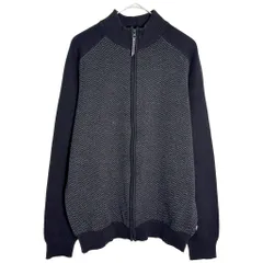 DKNY ダナキャランニューヨーク ドライバーズニットセーター ブラック(メンズ XL)中古 古着 Y7029のサムネイル