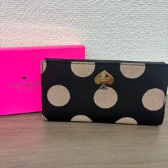 （s7991）ケイトスペード 長財布 kate spade CITY SLICKER LACEY 長財布 レディース ブランド 黒 ゴールド ドット 水玉 pwru3460 077のサムネイル