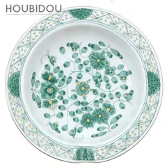 マイセン MEISSEN 雑貨 インドの華 アッシュトレイ 灰皿 9cm 陶磁器 ホワイト×グリーン 白 緑 花柄 小物入れ ヴィンテージ  53544【中古】のサムネイル
