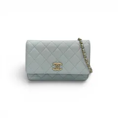 シャネル CHANEL バッグ ショルダーバッグ ライトブルー ゴールド ココマーク マトラッセ ロゴ チェーンウォレットのサムネイル