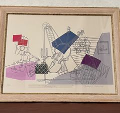 油絵用ライナー 版画『窓の春』ジニー・キム代表作 サイン