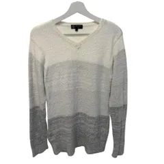 エムケーミッシェルクランオム MK MICHEL KLEIN HOMME ニット セーター グラデーション ボーダー Vネック 長袖 46 グレー /EH ■ECF006のサムネイル