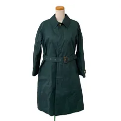 トラディショナルウェザーウェア Traditional Weatherwear ステンカラーコート NEW PAGE W/BELT ライナー付き ウール混 比翼 34 緑 グリーン /MZ ■ECF006のサムネイル
