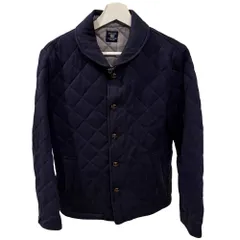 コムサコミューン COMME CA COMMUNE ジャケット 上着 ダイヤモンドキルト ショールカラー 中綿 ボタン留め Medium 紺 ネイビー /EH ■ECF006のサムネイル