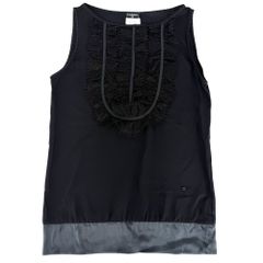 CHANEL - CHANEL 08C P32317 チェック柄 ノースリーブ タンクトップ シャネル CHANEL タンクトップ ノースリーブ トップス ココマーク
