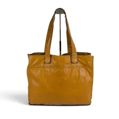 MIUMIU All Leather Tote Bag ミュウミュウ オールレザー　トートバッグ　ブラウン　ヴィンテージのサムネイル