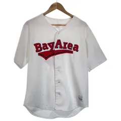 【中古】　Majestic　ベースボールシャツ　90s vintage　90年代　OLD　半袖　トップス　ワッペン　ゲームシャツ　USA製　古着　/4382のサムネイル