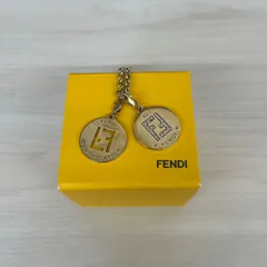 (s8070) FENDI フェンディ FF 柄 ネックレス ペンダントチャーム チェーン ゴールド アクセサリーのサムネイル