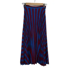 Maison Margiela(メゾンマルジェラ) ロングスカート サイズ36 S レディース - ブルー×ボルドー×黒 ストライプのサムネイル