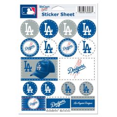 MLB Los Angeles Dodgersビニールステッカーシート、5 " x 7 " 