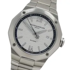 ボーム&メルシエ BAUME&MERCIER リビエラ M0A10829 時計 メンズ ブランド デイト 自動巻き AT ステンレス SS シルバー ホワイト 裏スケ【中古】のサムネイル