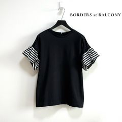 BORDERS at BALCONY ウィークエンドビショップトップス 黒 - メルカリ