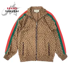 GUCCI グッチ GGランバスパターン ウェブライン ブラウン レーヨン/アセテート トラックジャケット メンズ A3-00249【中古】のサムネイル