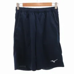 ミズノ MIZUNO タグ付き ナビドライ ニットハーフパンツ ショートパンツ ショーツ イージー S 紺 ネイビー /FFのサムネイル