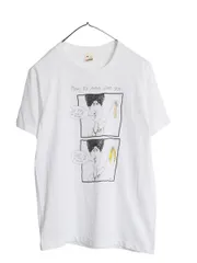 【お得なクーポン配布中!】 80s USA製 下ネタ ジョーク イラスト プリント Tシャツ メンズ M 小さめ S / ヴィンテージ キャラクター エロ メッセージ シングルステッチのサムネイル