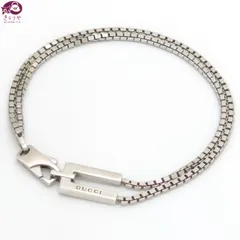 GUCCI グッチ Gロゴ ベネチアン ダブルチェーン ブレスレット 16 