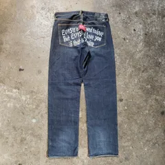 EVISU Lot.0082 抜染メッセージデニムパンツ 34×34 エヴィスのサムネイル