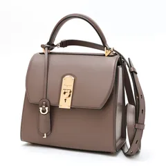 フェラガモ / FERRAGAMO ボクシィズ トップハンドル バッグ / ショルダーバッグ レザー グレージュ系 【中古】のサムネイル