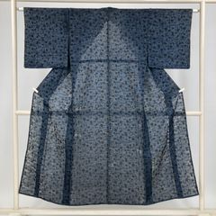 夏物 本場琉球絣 単衣 着物 壁上布 紗紬 青紫 琉球絣 正絹 燕 - メルカリ