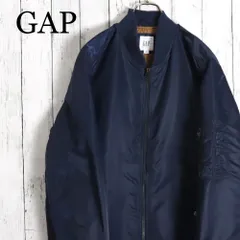 GAP ギャップ ボンバージャケット MA-1 フライトジャケット 中綿キルティングブルゾン メンズ XL ネイビーのサムネイル