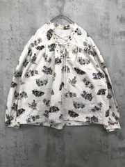CHILD WOMAN チャイルドウーマン レースアップ 総柄 ブラウス プルオーバー シャツ sizeF/キナリ系 ◇■ レディースのサムネイル