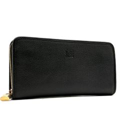 極美品 ロエベ LOEWE アナグラム ラウンドファスナー 長財布