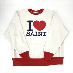 SAINT MICHAEL（セントマイケル） クルーネック　I　LOVE　SAINT XL SM-MK8-0000-055 スウェット ホワイトのサムネイル
