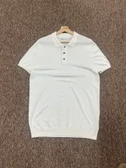 ZARA 白 半袖 ポロTシャツ Lのサムネイル
