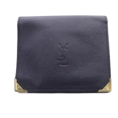 イヴサンローラン YVES SAINT LAURENT 二つ折り財布 小銭入れあり 紺のサムネイル