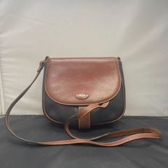 80s イタリア製 ビンテージ BALLY バイカラー レザー ショルダーバッグ
